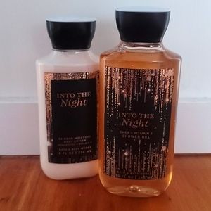 BRAND NEW BBW Into The Night Shower Gel and Body Lotion Set